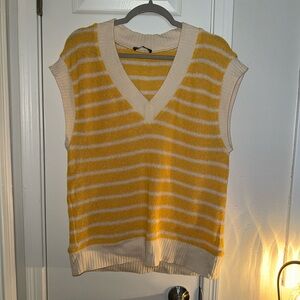 Zara Yellow and Cream Knit Top & Pants set